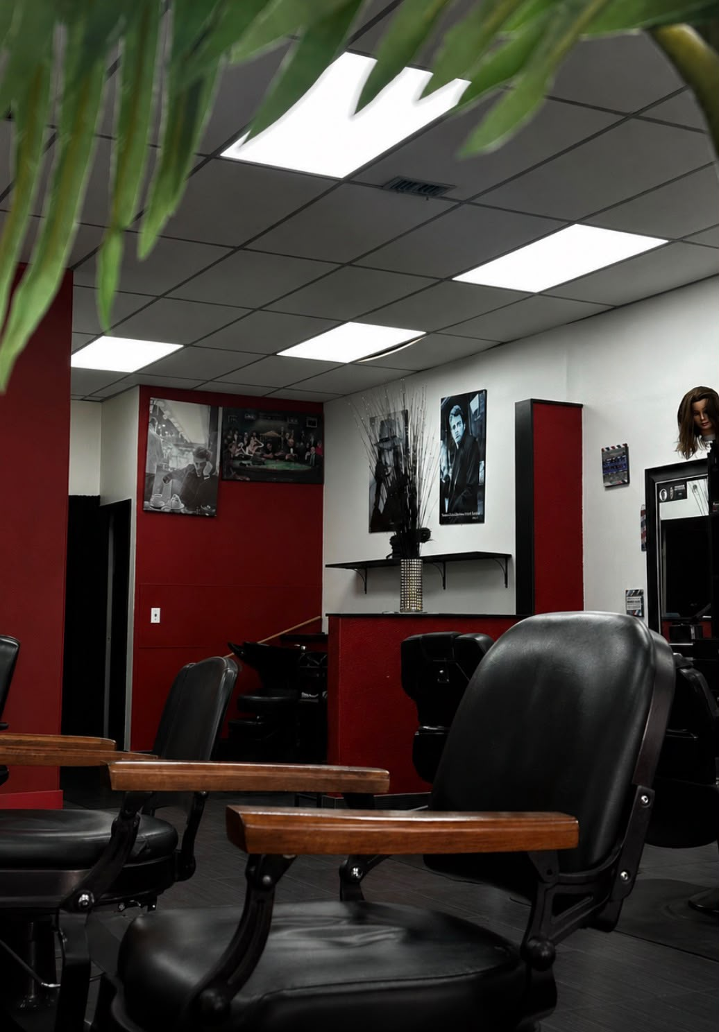 Crew Cuts barber chairs and interior